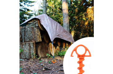 Image of Nite Ize Orange Screw Small Ultimate Ground Anchor - 4 Pack