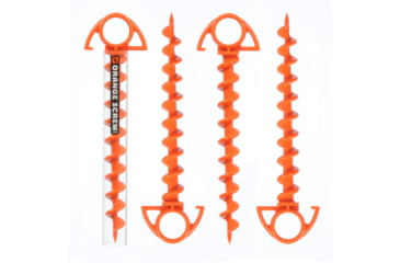 Image of Nite Ize Orange Screw Small Ultimate Ground Anchor - 4 Pack