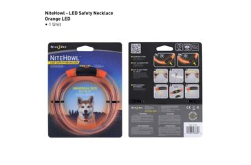 Image of Nite Ize NiteHowl LED Dog Safety Necklace, Orange, NHO-19-R3
