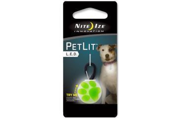 Image of Nite Ize PetLit LED Collar Light Paw Green PCL02-03-17PA