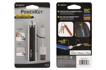 Image of Nite Ize PowerKey Mini Power Cord,Apple Lightning,Black PKYL-09-R7