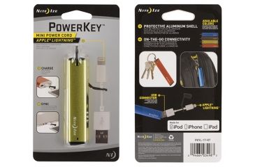 Image of Nite Ize PowerKey Mini Power Cord,Apple Lightning,Lime Green PKYL-17-R7