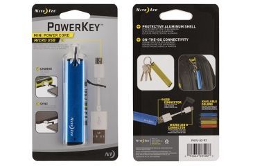 Image of Nite Ize PowerKey Mini Power Cord,Micro USB,Blue PKYU-03-R7