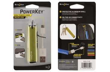 Image of Nite Ize PowerKey Mini Power Cord,Micro USB,Lime Green PKYU-17-R7