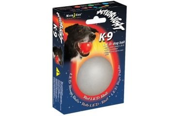 Image of Nite Ize MeteorLight Ball LED Light Up Dog Ball, Colors Nite Ize MeteorLight Ball LED Light Up Dog Ball - Red