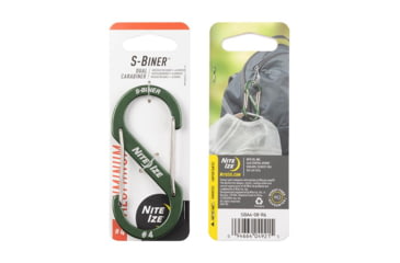 Image of Nite Ize S-Biner Aluminum Dual Carabiner, Olive, #4, SBA4-08-R6