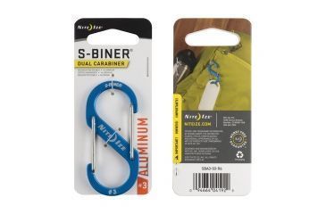 Image of Nite Ize S-Biner Dual Carabiner Aluminum, Blue, 3in, SBA3-03-R6