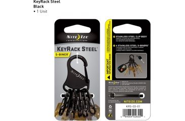 Image of Nite Ize S-Biner KeyRack Steel - Black KRS-03-01