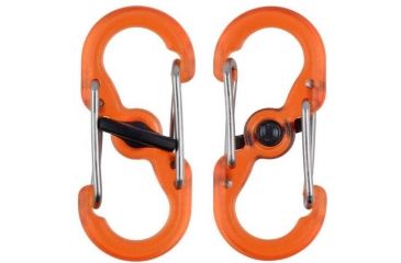 Image of Nite Ize S-Biner Plastic MicroLock 2pk Translucent Orange LSBPM-19T-2R3