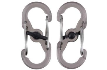 Image of Nite Ize S-Biner Plastic MicroLock 2pk Translucent Smoke LSBPM-06T-2R3