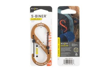 Image of Nite Ize S-Biner SlideLock Aluminum, #4, Coyote LSBA4-29BG-R6