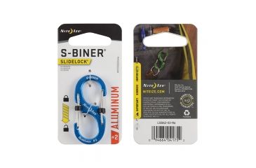 Image of Nite Ize S-Biner SlideLock Aluminum Carabiner, Blue, 2in, LSBA2-03-R6