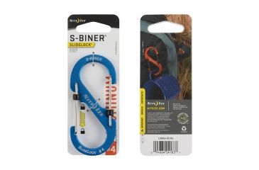 Image of Nite Ize S-Biner SlideLock Aluminum Carabiner, Blue, 4in, LSBA4-03-R6