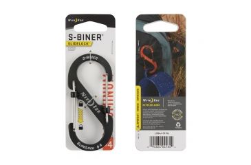 Image of Nite Ize S-Biner SlideLock Aluminum Carabiner, Charcoal, 4in, LSBA4-09-R6