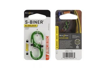 Image of Nite Ize S-Biner SlideLock Aluminum Carabiner, Lime, 2in, LSBA2-17-R6