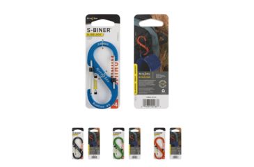 Image of Nite Ize S-Biner SlideLock Aluminum Carabiner, Blue, Charcoal, Lime, Orange
