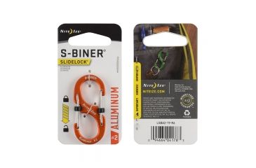 Image of Nite Ize S-Biner SlideLock Aluminum Carabiner, Orange, 2in, LSBA2-19-R6
