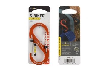 Image of Nite Ize S-Biner SlideLock Aluminum Carabiner, Orange, 4in, LSBA4-19-R6