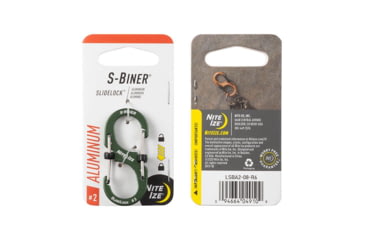 Image of Nite Ize S-Biner SlideLock Aluminum, Olive, #2, LSBA2-08-R6
