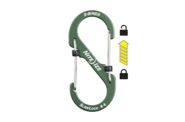 Image of Nite Ize S-Biner SlideLock Aluminum, Olive, #4, LSBA4-08-R6