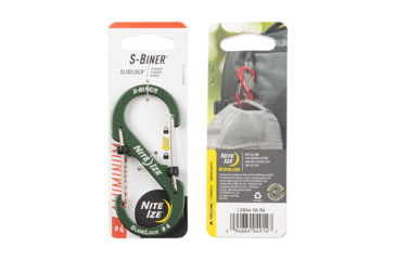 Image of Nite Ize S-Biner SlideLock Aluminum, Olive, #4, LSBA4-08-R6