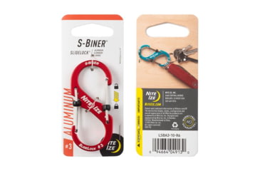 Image of Nite Ize S-Biner SlideLock Aluminum, Red, #3, LSBA3-10-R6