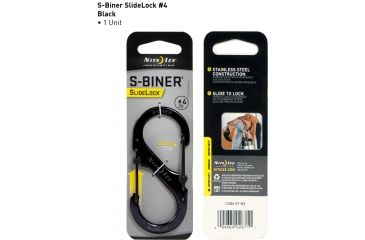 Image of Nite Ize S-Biner SlideLock Size 4, Black LSB4-01-R3