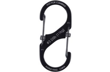 Image of Nite Ize S-Biner SlideLock Steel - #3, Black LSB3-01-R6