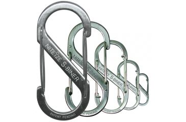 Image of Nite Ize S-Biner Versatile Carry Biner - Size 1 - 2 Pack - Stainless SB1-2PK-11
