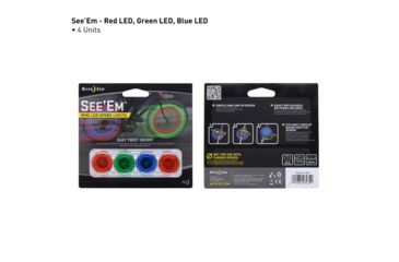 Image of Nite Ize See Em LED - Red,Blue and Green,Pack of 4 NSE-A1-4R3