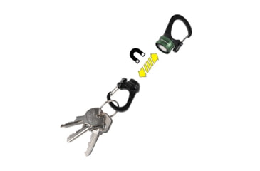 Image of Nite Ize SlideLock 360 Magnetic Locking Dual Carabiner, Olive, MSBL-08-R7