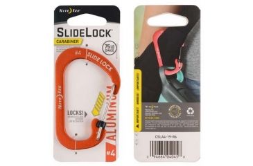 Image of Nite Ize SlideLock Carabiner Aluminum No4, Orange, CSLA4-19-R6