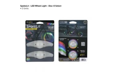 Image of Nite Ize SpokeLit LED Wheel Light, 2 Pack, Disc-O Select, SKL2-07-2R6