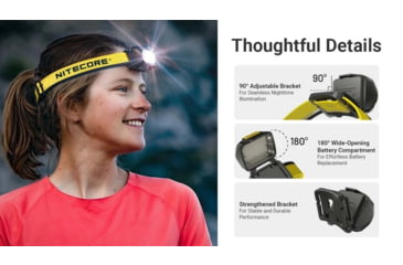 Image of Nitecore UT27 MCT HLB1500 Li-ion Battery Pack/AAA 800 Lumens 3 Color Temperatures Running Headlamp