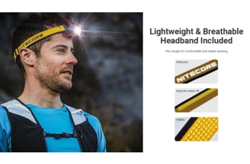 Image of Nitecore UT27 MCT HLB1500 Li-ion Battery Pack/AAA 800 Lumens 3 Color Temperatures Running Headlamp