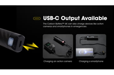 Image of Nitecore Carbon Battery 6K USB-C 6000mAh Power Bank, Black, CARBON6K