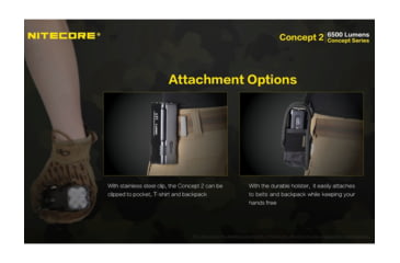 Image of Nitecore Concept-2 4 x Built-In Battery Packs 4 x CREE XHP35 HD LED Rechargeable Ultra-Bright Flashlight, 6500 Lumens, Black, CONCEPT-2