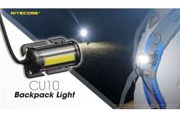 Image of Nitecore CU10 220 Lumen Backpack Flashlight, Black, 6952506406807