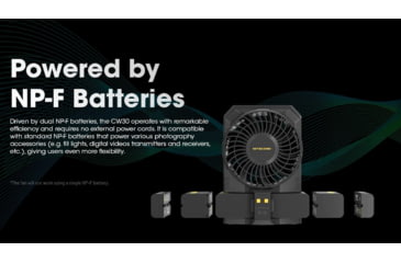 Image of Nitecore CW30 Portable Cordless Photography Fan, Black, ACC-NITE-CW30