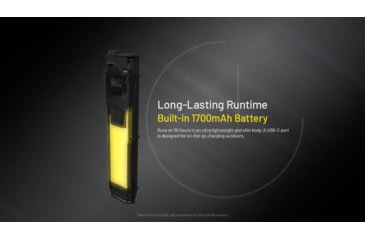 Image of Nitecore EDC27 UHi 3100 Lumen Ultra Slim Flat EDC Flashlight, Black, EDC27UHI