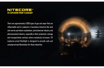 Image of Nitecore EF1 Explosion Proof LED Flashlight, 830 Lumens, Black, 6952506401741