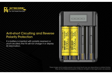 Image of Nitecore F4 Four-Slot Flexible Power Bank and Battery Charger for Lithium-ion 18650, Black, 6952506492954