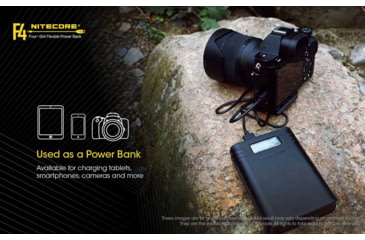 Image of Nitecore F4 Four-Slot Flexible Power Bank and Battery Charger for Lithium-ion 18650, Black, 6952506492954