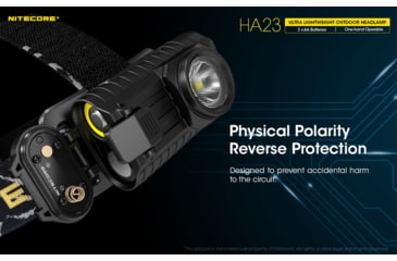 Image of Nitecore HA23 250 Lumen Ultra Lightweight Headlamp, Use 2xAA, Black, 6952506405091