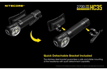 Image of Nitecore HC35 2700 Lumen USB Rechargeable Headlamp, Black, 6952506405572