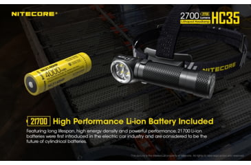 Image of Nitecore HC35 2700 Lumen USB Rechargeable Headlamp, Black, 6952506405572
