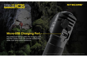 Image of Nitecore HC35 2700 Lumen USB Rechargeable Headlamp, Black, 6952506405572