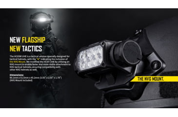 Image of Nitecore HC65M UHE NVG Mountable USB-C Rechargeable Headlamp, Black, HC65MUHE