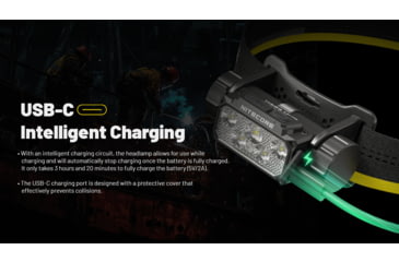 Image of Nitecore HC70 UHE 1600s Lumens Headlamp w/Extra Long Runtime, Black, HC70 UHE