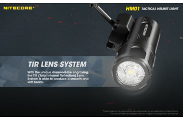 Image of Nitecore HM01 320 Lumens 360 deg Pivoting Tactical Helmet Light, Black, 6952506406784